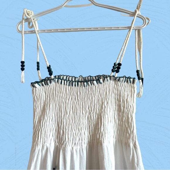 Vava by Joy Han white maxi gauzy embroidered bohemian dress - Picture 3 of 7